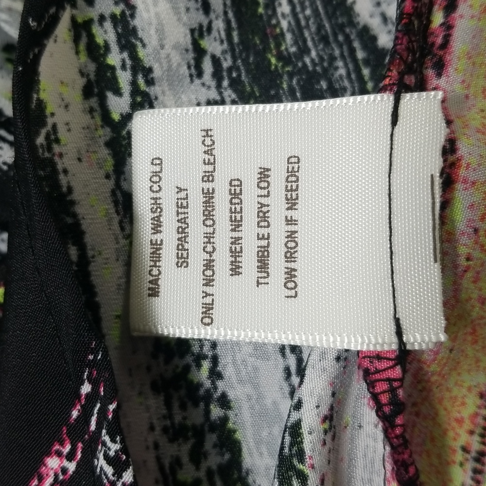 Love Fire High-Low Multicolor Pattern Racerback Dress Medium - Picture 11 of 11